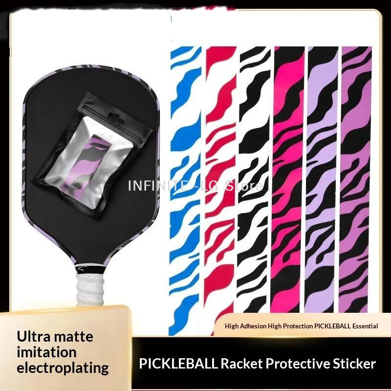 Zebra Print Pickleball Paddle Edge Protection Tape High Adhesion Matte Finish For Casual Pro Pickleball PlayINFINITE -LG