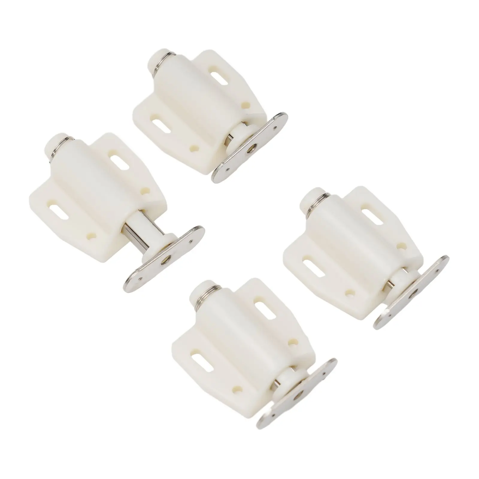 4 قطع من الضغط المغناطيسي الفردي لفتح اللمس================، مغناطيس ذو لمسة واحدة مع أجهزة صفائح حديد مستديرة #4