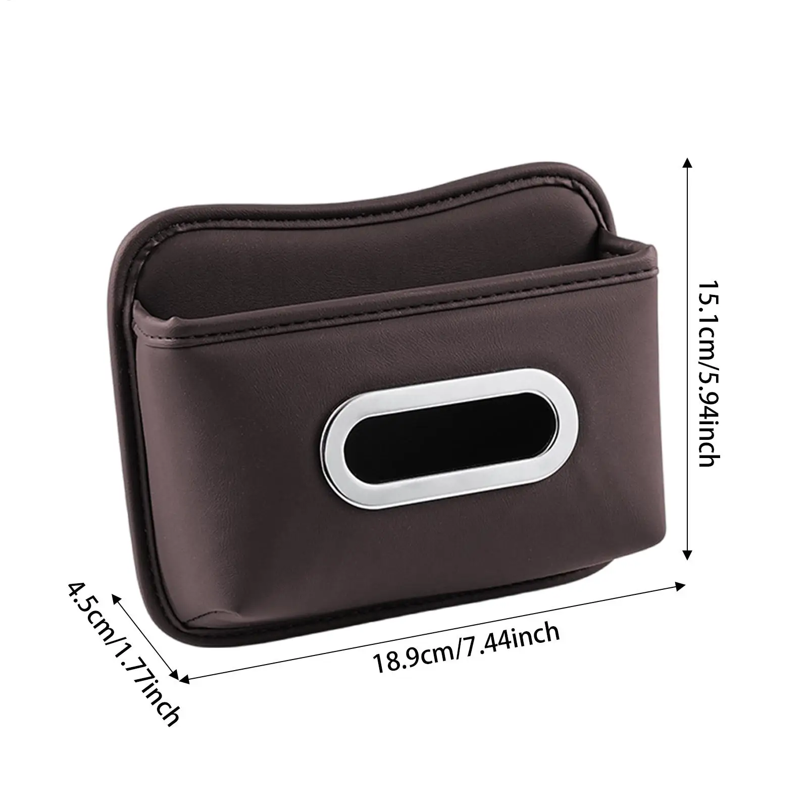 Car Tissue Box Holder Leather Adhesive Napkin Case Car Napkin Holder For Seat Back Armrest Console Sun Visor SUV Truck Home - view 6