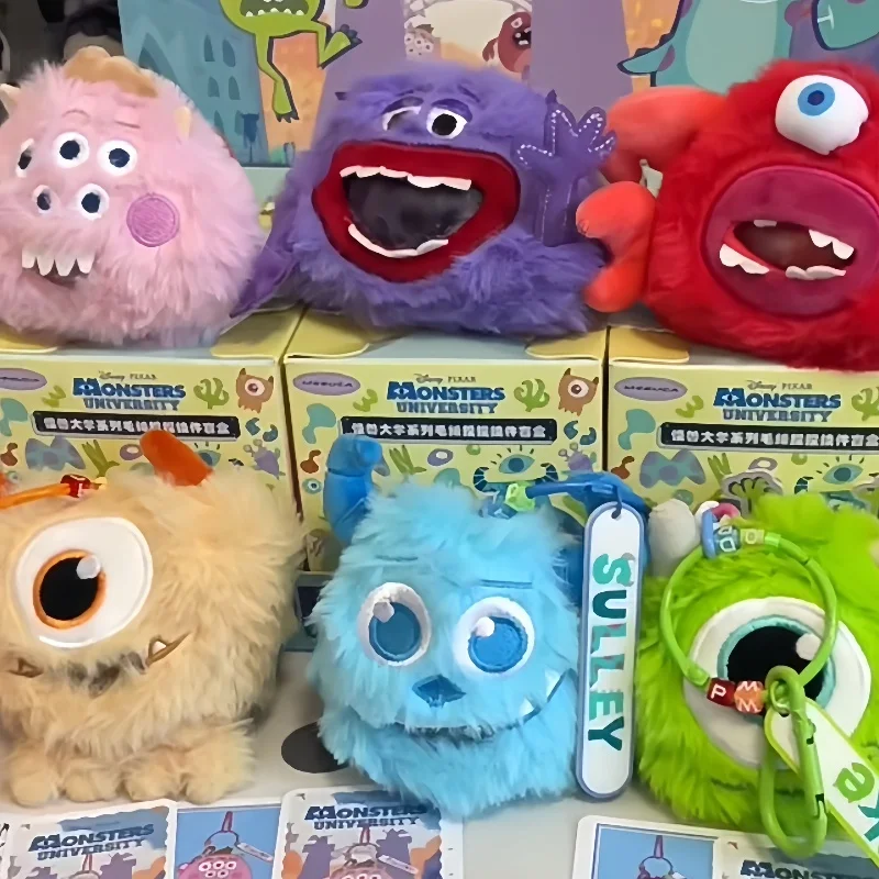 

Hot Disney Pixar Monster University Plush Pinch Pendant Mystery Box Plush Toy Pendant Blind Boxbackpack Couple Doll Toy Gifts