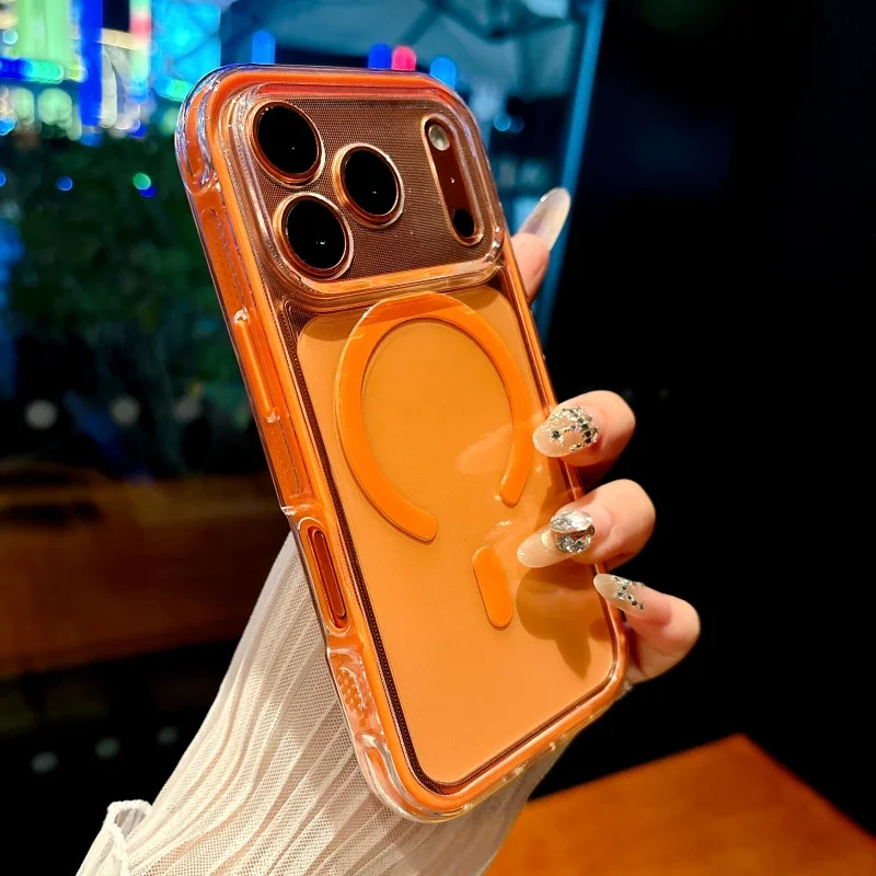 Für Magsafe Magnetic Wireless Charge Clear Case für iPhone 17 Air 16 E 15 14 Plus 13 12 11 17 Pro Max Soft TPU Anti Drop Cover