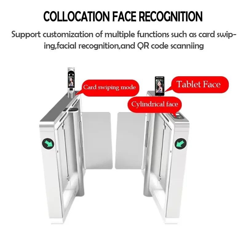 Professional Service Industrial Stainless Steel Swing Barrier Gate Access Turnstile with IP54 Protection for Exhibition Hall