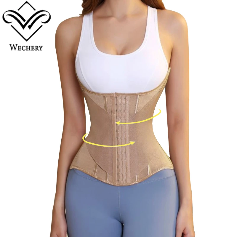 Wechery-Entrenador de cintura para mujer, moldeador de cuerpo más delgado, Control de barriga, cinturones moldeadores de cintura, vaina de reloj de arena ajustada, ropa interior de vientre plano