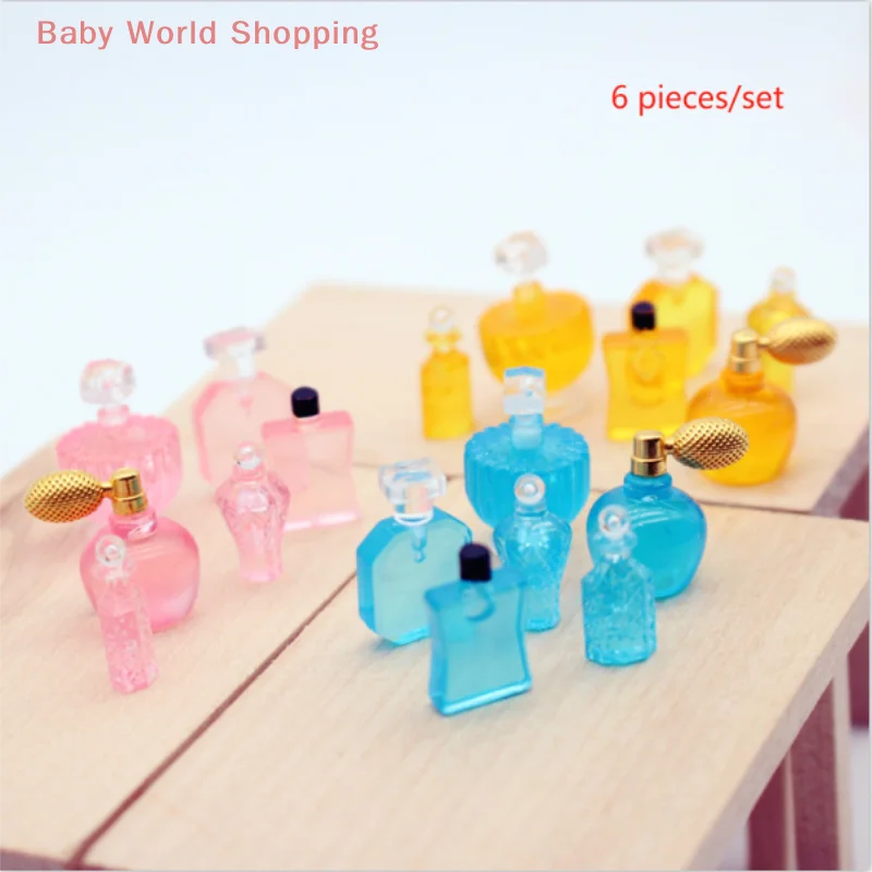 かわいいシミュレーション香水 6 点セットドールハウスおもちゃミニチュアモデル装飾品装飾 DIY 樹脂アクセサリー子供ままごとのおもちゃ
