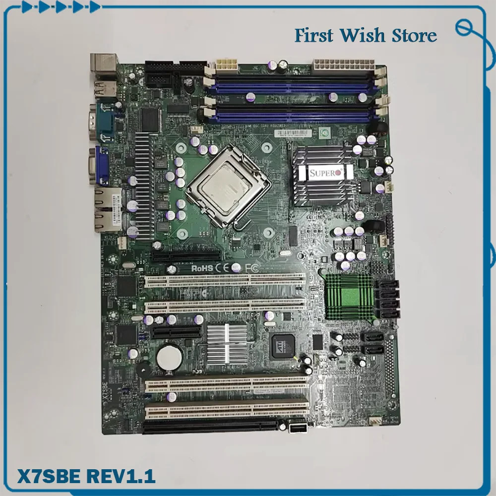 For Super-micro Industrial motherboard Dual net-work port X7SBE REV1.1