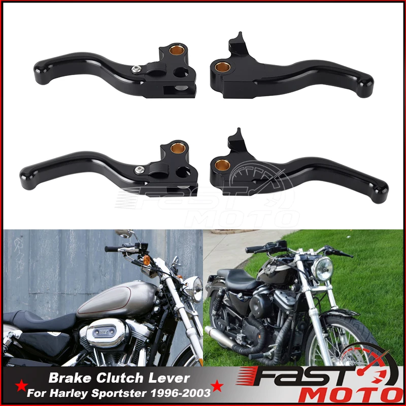 

CNC Aluminum Motorcycle Hand Control Brake Clutch Levers 2-3 Finger Short Lever For Harley Sportster XL1200C XL883C XL 883 1200