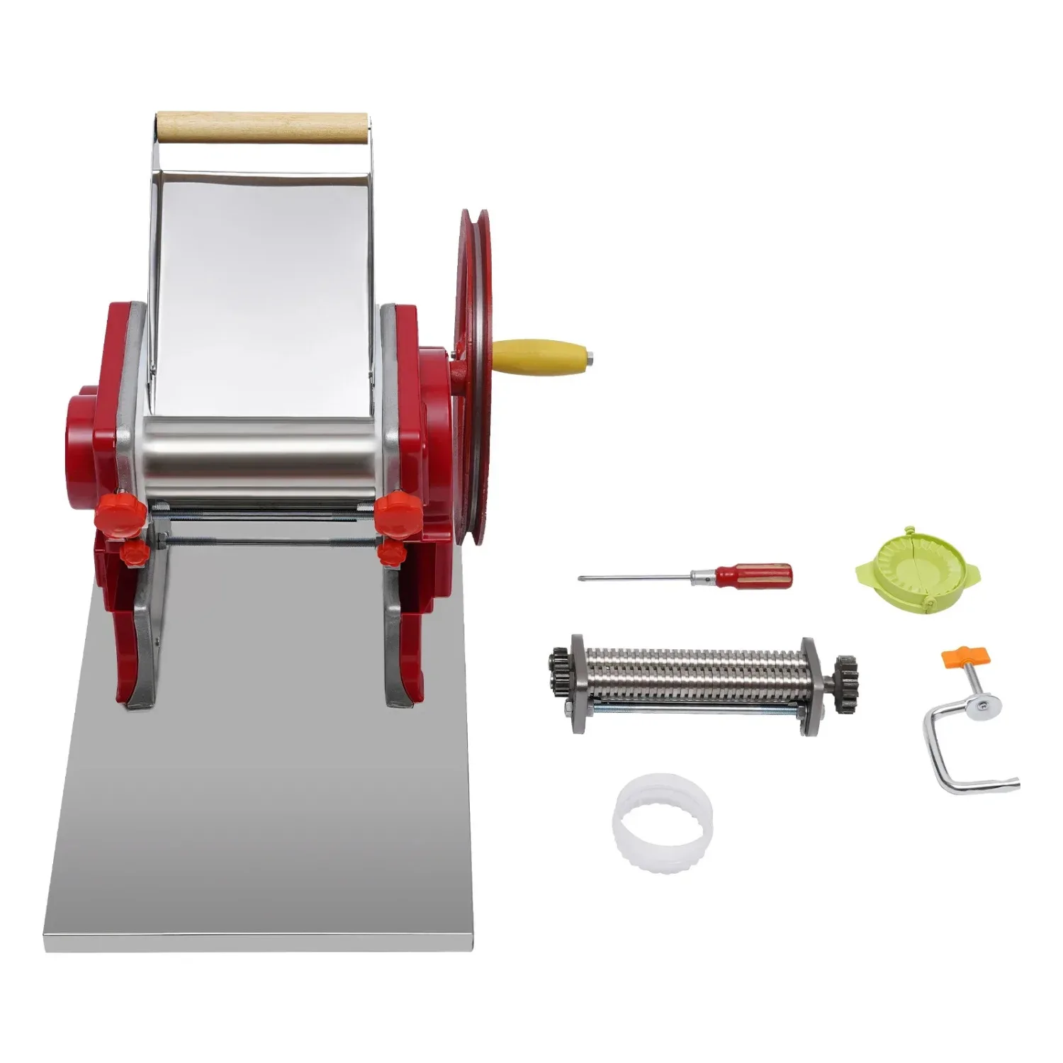 Nudelmaschine, Manuelle Nudelmaschine mit Teigroller und Klinge, Handkurbel-Nudelmaschine für Spaghetti, Fettuccine