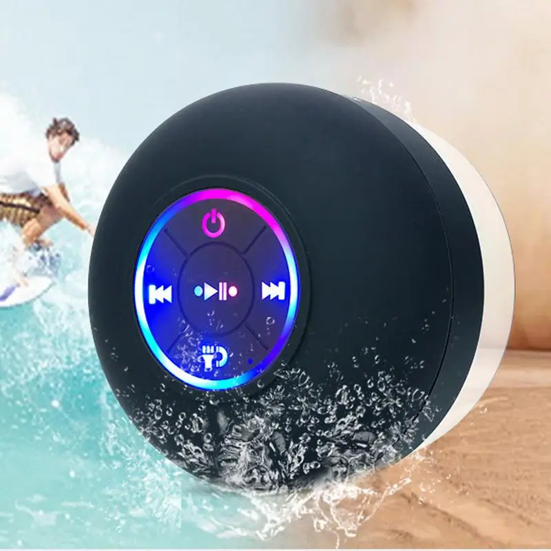 New Bathroom Waterproof Wireless Blue tooth Speaker Large Suction Cup Mini Portable Speaker Outdoor Sports Stereo Speaker