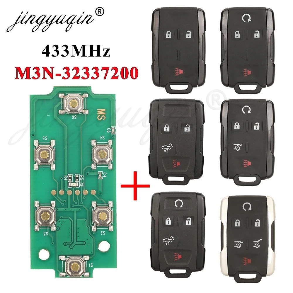 

jingyuqin M3N-32337200 433MHz Remote Pickup Car Key for Chevrolet Suburban Tahoe Silverado fit GMC Canyon #13577765 Control Fob