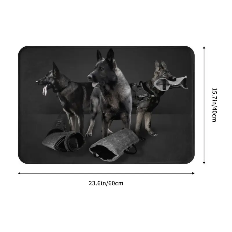 German Shepherd Dog Floor Door Bath Kitchen Mat Anti-Slip Outdoor GSD Animal Doormat Bedroom Balcony Entrance Carpet Rug