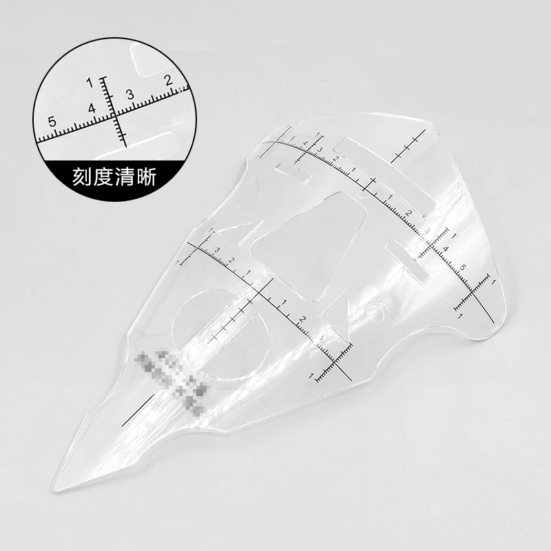 Korean ent facial measuring ruler cosmetic plastic tattoo eyebrows face shape symmetrical design measuring ruler mask