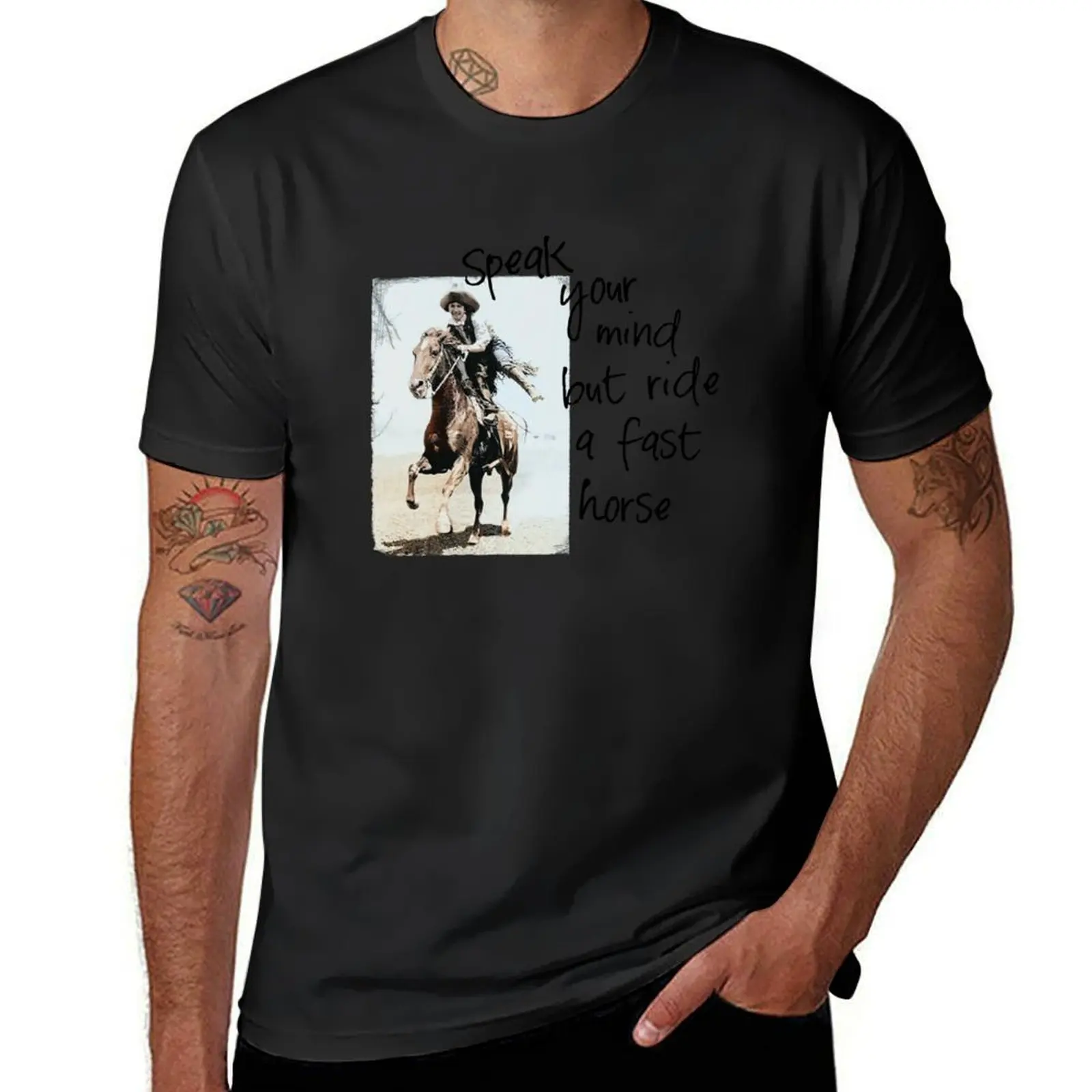 

Speak Your Mind Cowgirl T-Shirt summer clothes vintage t shirt men