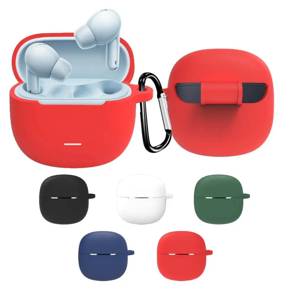 

Silicone Protective Case Anti-Scratch Headphone Accessories Protector Shockproof With Hook Cover Shell for Redmi Buds 6 lite