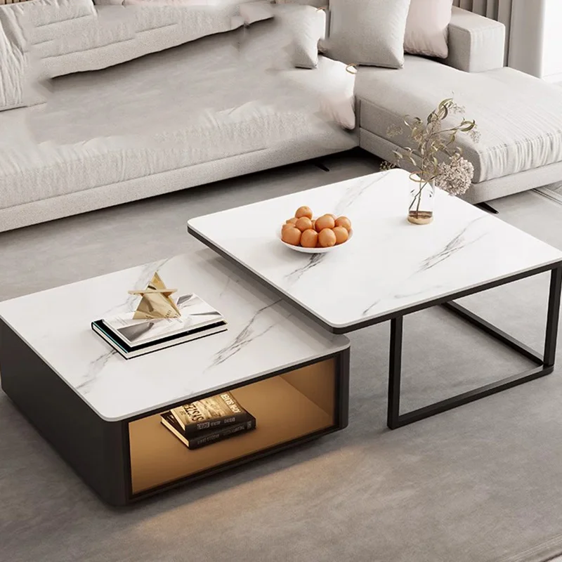 Luxury Nordic Coffee Tables Modern Storage Design Home Desk Marble Table Dining Breakfast Tavolino Da Salotto Balcony Furniture