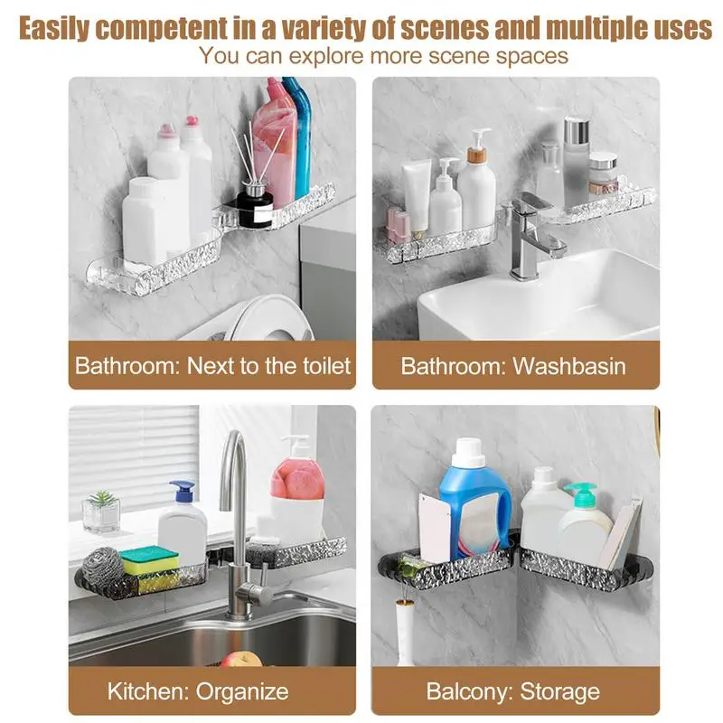 Mensola per doccia angolare Organizzatore per doccia da bagno impermeabile Organizzatore per bagno portatile Mensola per doccia riutilizzabile per bagno
