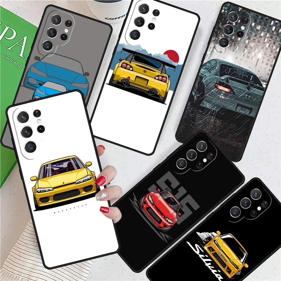 Silvia S15 JDM Tuner Cars For Samsung Galaxy S24 Ultra S21 S22 S8 S9 S10 5G Note 10 20 Plus FE S23 Phone case Cover Coque