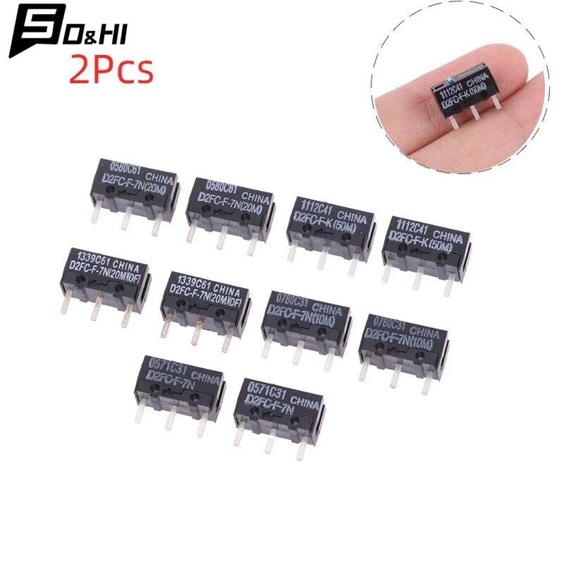2 pz Mouse Micro Switch D2FC-F-7N 10M 20M di D2FC-F-K(50M) -RZ D2F D2F-01 D2F-01F D2F-L D2F-01L D2F-FL D2F-F-3-7