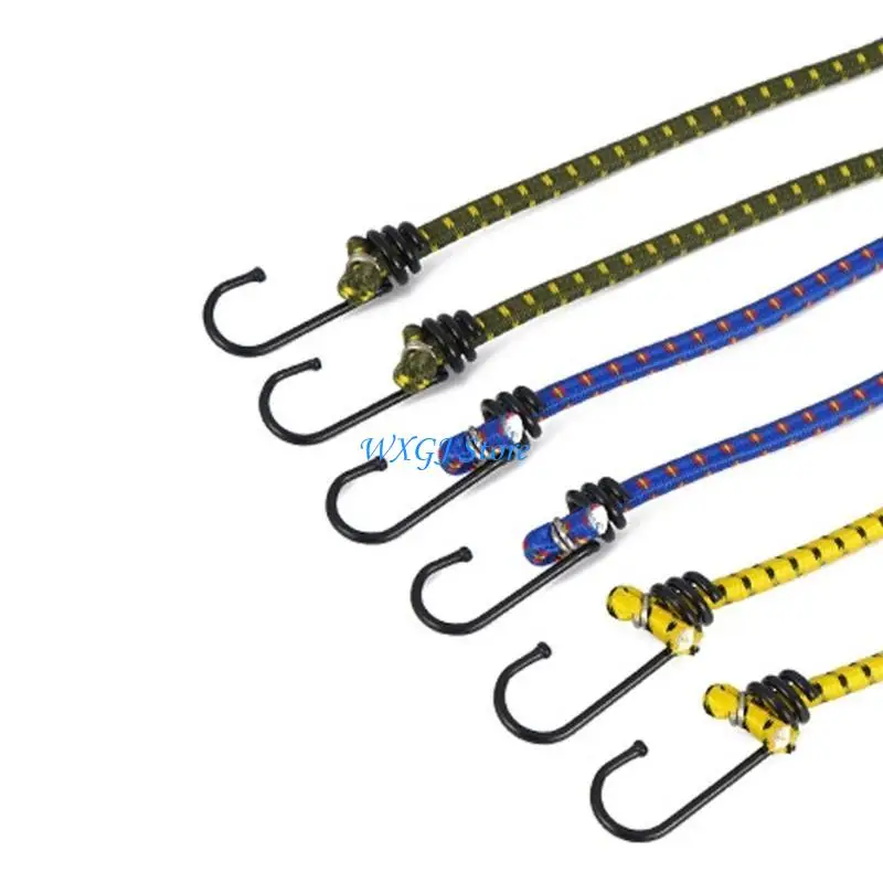 37JE Bungee Cords with Hooks Universal Bundling Belts Fastening Luggage Rope Straps