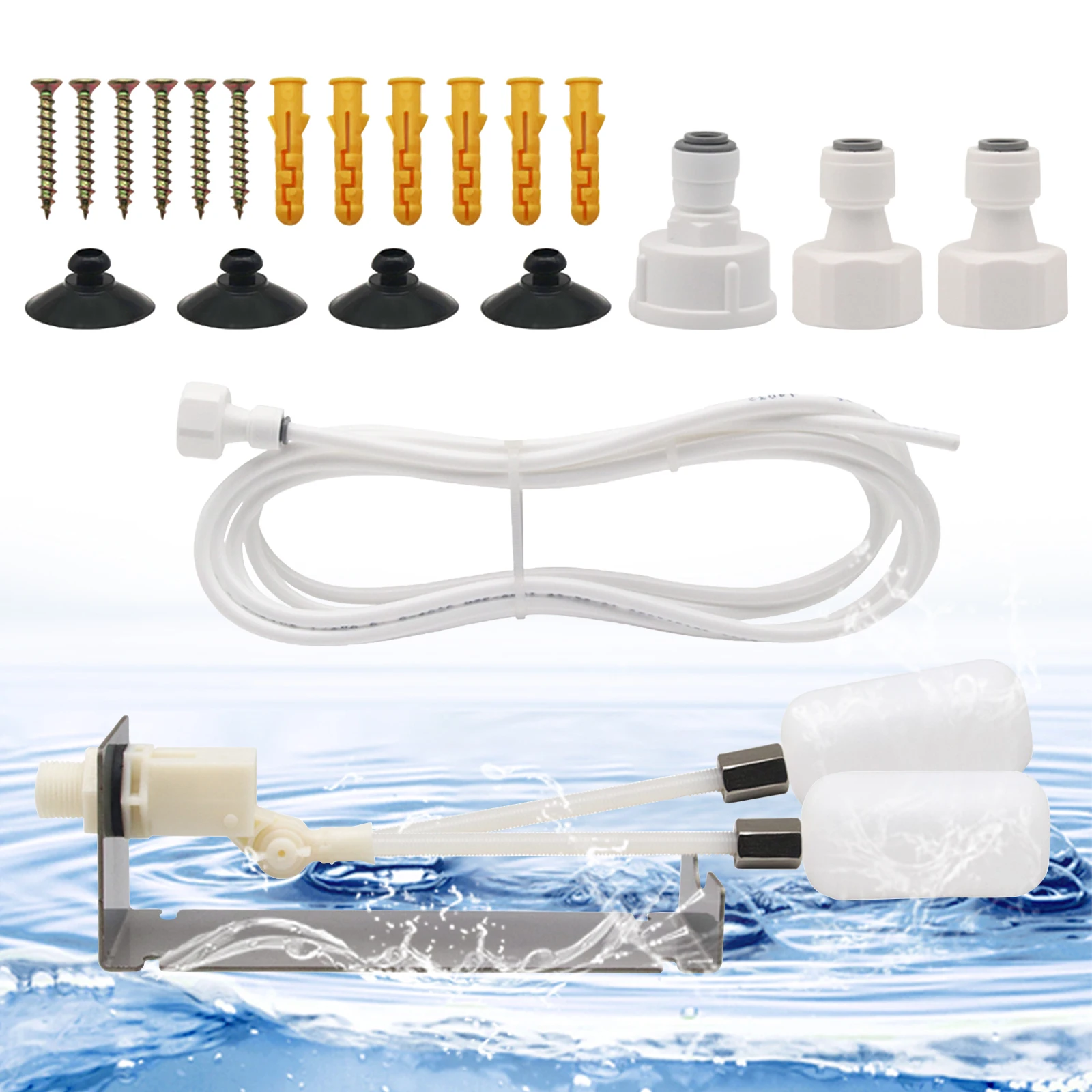 Adjustable Auto Water Fill Float Valve Kit Stainless Steel Base Fountain Automatic Water Level Maintainer For Aquaculture Ponds