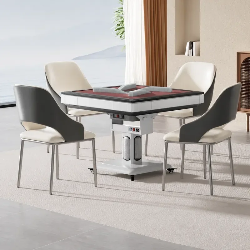 Automatic Mahjong Table Folding Dual Purpose Electric Mahjong Machine with Roller Coaster Feature 2025 New Model