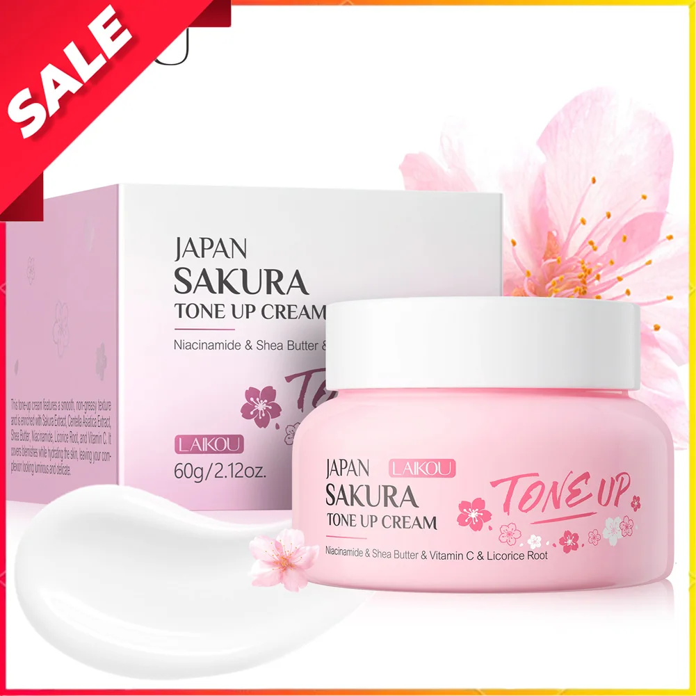 Facial Moisturizer Tone-up Cream,Sakura Essence Glow Moisturizer Cream 1.06 Fl OZ Hydrating Smooth Dry Skin Nourishing Skin Care