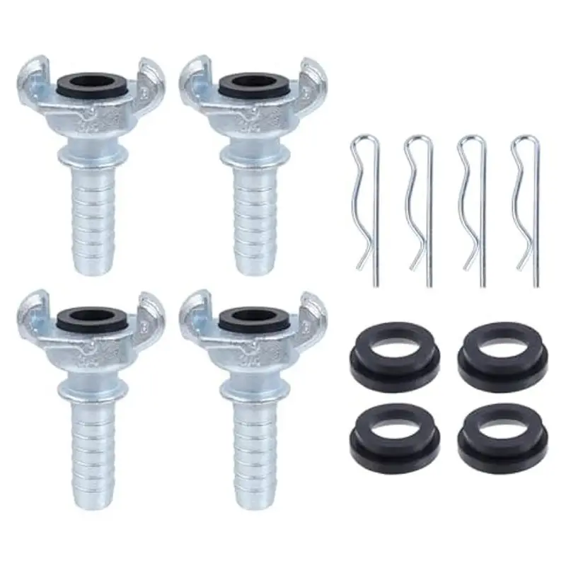 DT19-Air Tool Fittings Industrial Pneumatic Hose Fittings 3/4 Inch Barb End Coupling Claw-Grip Hose Connectors