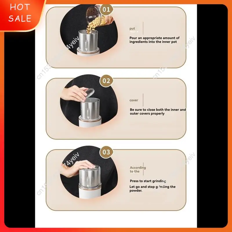 مطحنة القهوة الكهربائية القهوة ومطحنة التوابل مطحنة الفولاذ المقاوم للصدأ الكهربائية للأعشاب الفول السوداني الحبوب الفاصوليا الاتحاد الأوروبي التوصيل A62X