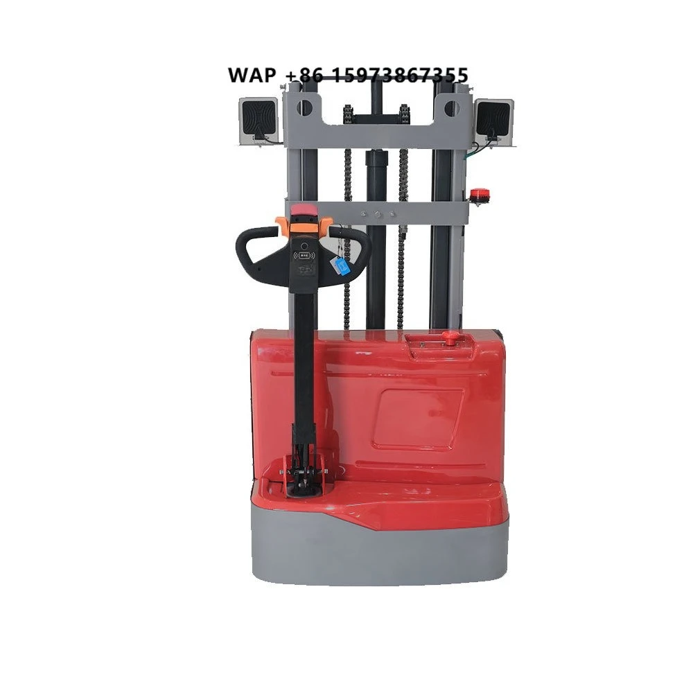 Mini Stacker 300kg Portable Lithium-Ion Battery Forklift 1.6m Lifting Height 1 Year Warranty Farms Small Cargo 10cm Fork Width