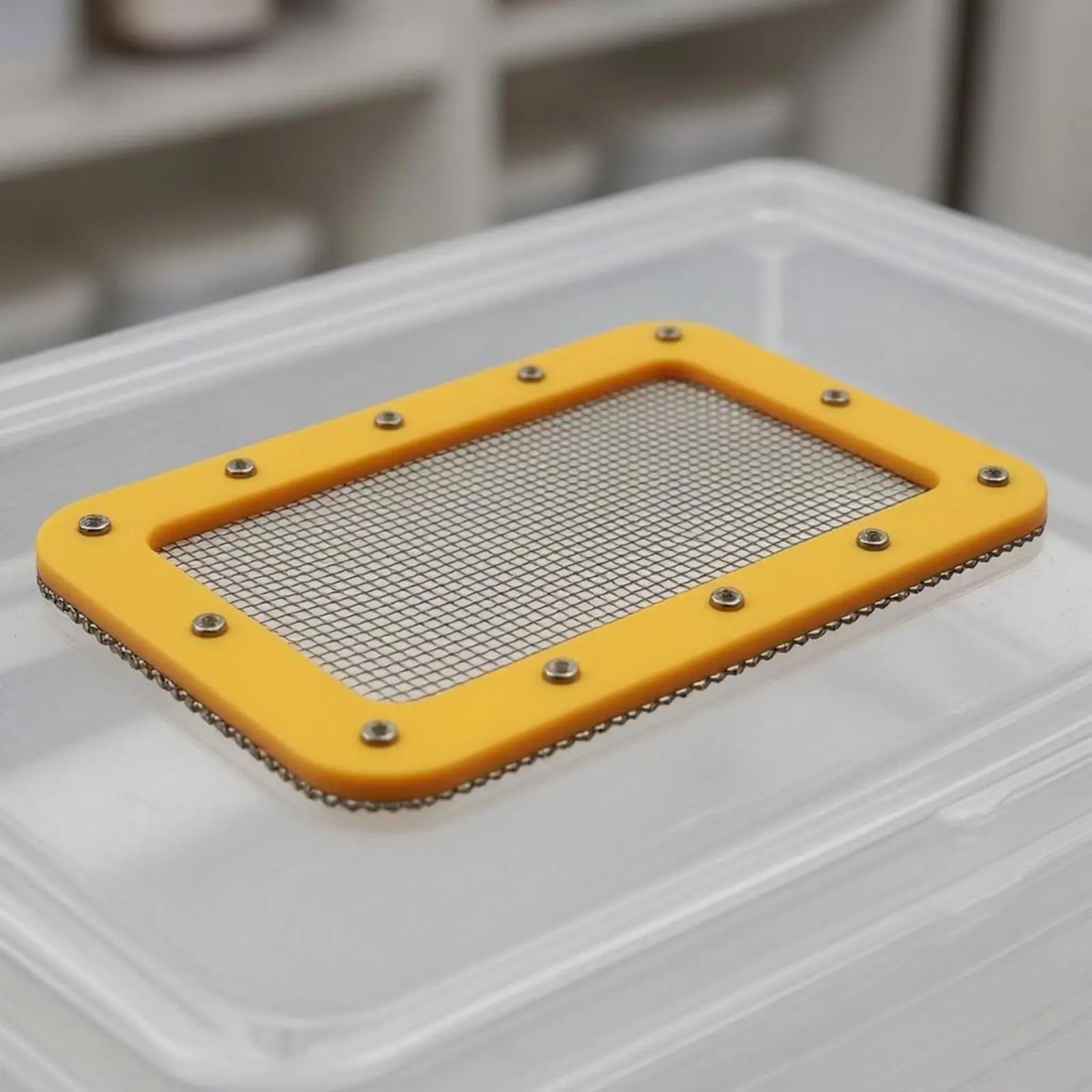 Transparent Breeding Container with Ventilation Mesh Mealworm Rearing Box Stacking Tray for Home Farming