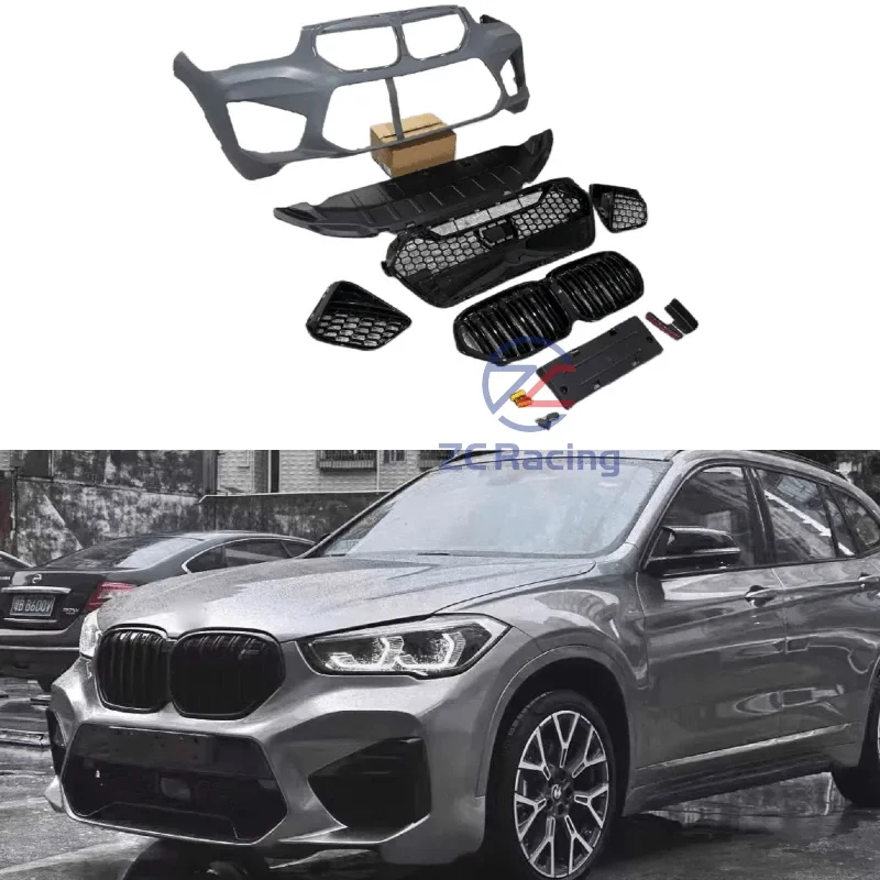 Suitable Body Kit X1 F48 F49 2016 2017 2018 2019 2020 2021 2022, X3M Style Upgrade, Front and Rear Bumper, Side Skirts,
