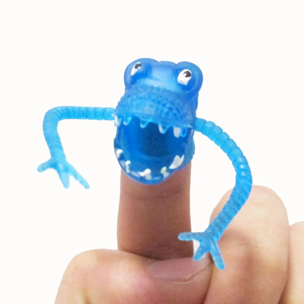12Pcs Big Plastic Dinosaur Finger Puppets Kids Party Decorations Storytelling Props Rewards Fun Animals Finger Puppets