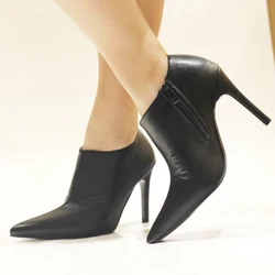 10CM High Heel Pointed 36-46 Size Toe Spike  Heel Women Elegant Sexy Office Lady Fashion Unisex Pump