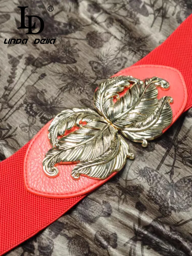 فستان نسائي صيفي أنيق من LD LINDA DELLA بياقة واقفة وأكمام طويلة ورباط علوي وجيب نحيف ومطبوع بفيونكة فساتين متأرجحة كبيرة