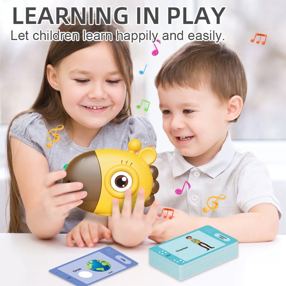 1 set Giraffe Point Reading Machine Kaartinzet Educatief speelgoed Kinderen Toespraakpapier Speelbal Peuter Geluidsboek voor baby