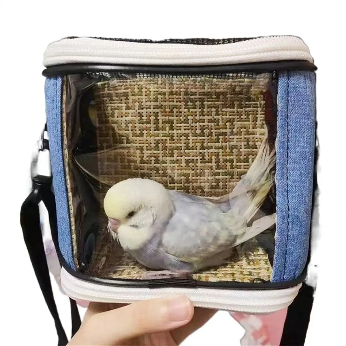 2026 + Parrot and Small Animal Carrying Backpack - Transparent Mesh Travel Cage, Suitable for Long-Tailed Parrots, Hamsters