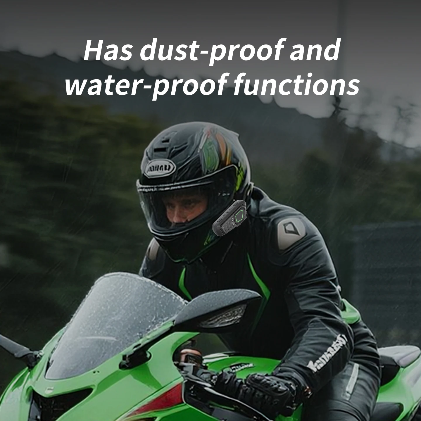 طقم سماعة رأس بلوتوث لخوذة الدراجة النارية YiNiTone MINI-03 - يتضمن زر PTT، وخوذة متوافقة بنسبة 99%، لركوب الخيل في الهواء الطلق #4