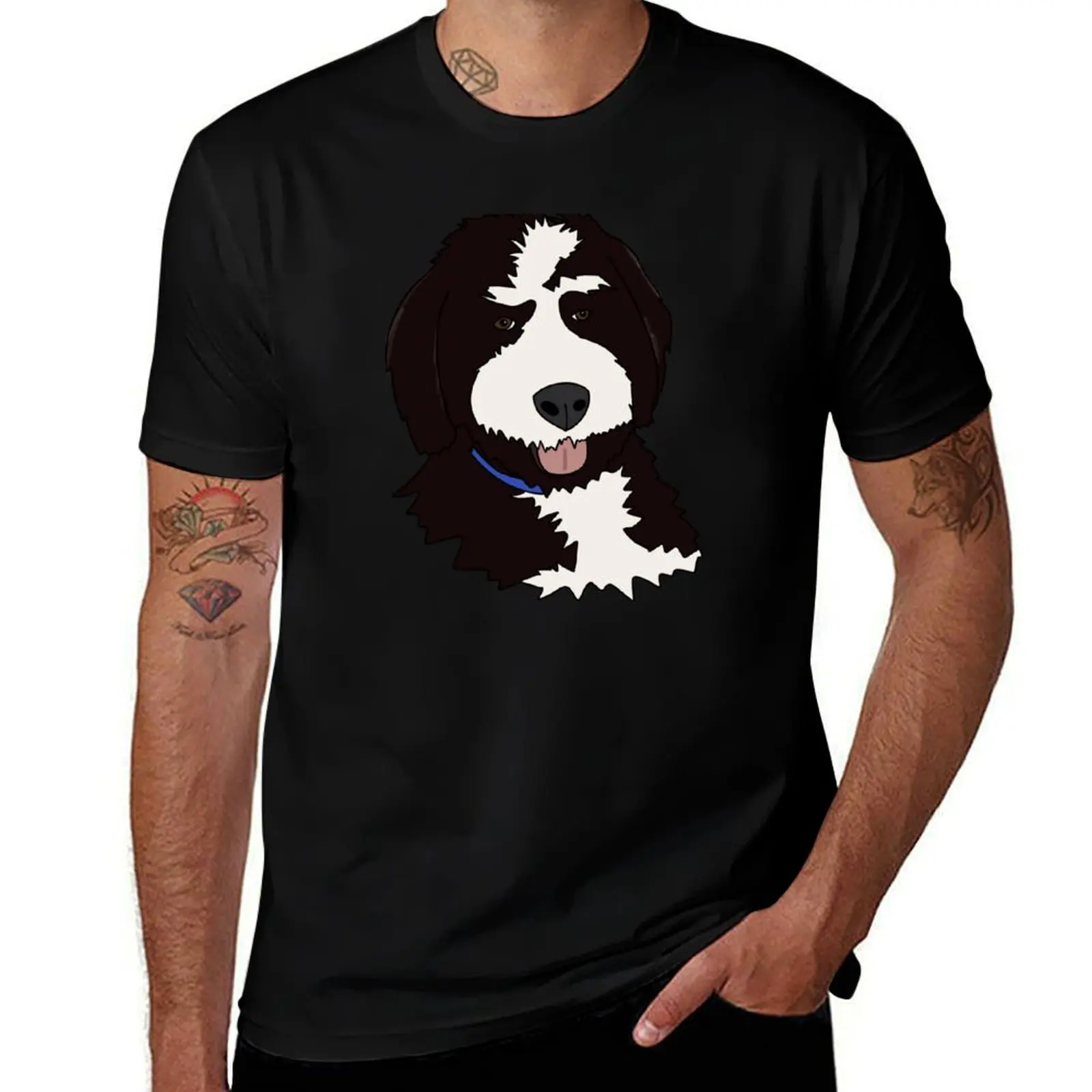 Bernedoodle T-Shirt animal prinfor boys graphic t shirts summer clothes plain mens cotton t shirts