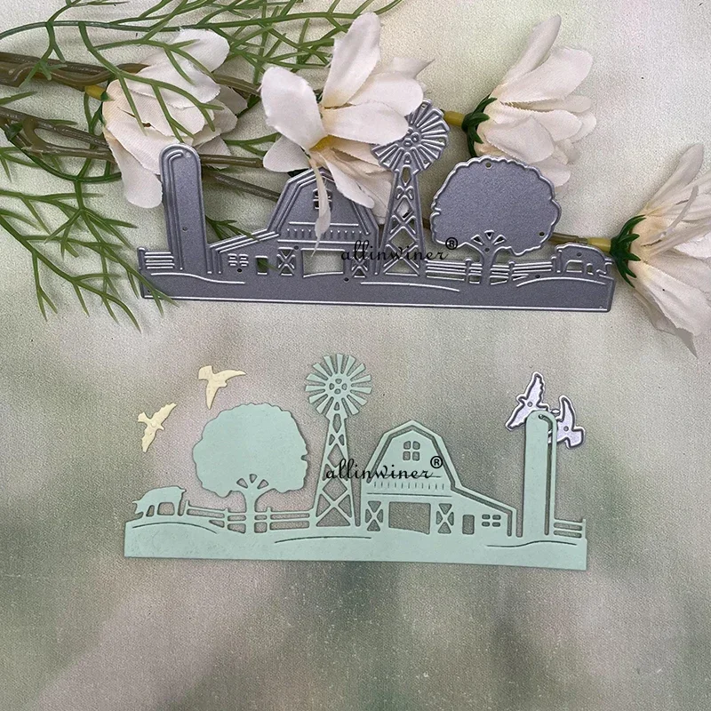 Farm warehouse strip Metal Cutting Dies for DIY Scrapbooking Album Paper Cards Decorative Crafts Embossing Die Cuts
