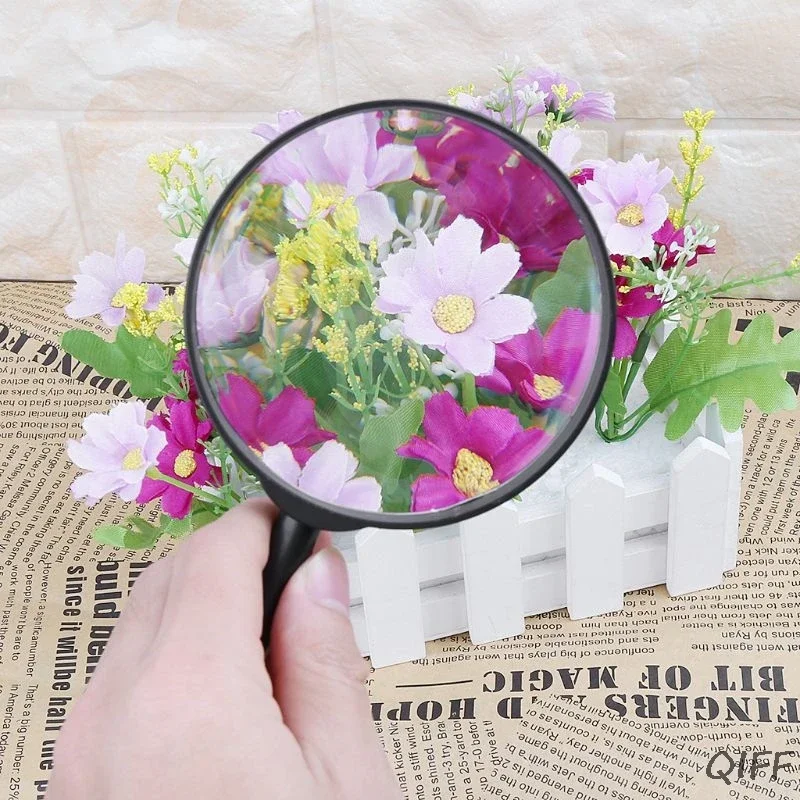 90mm Handheld Magnifier 5X Reading Map Newspaper Glass Jewelry Loupe Mar28