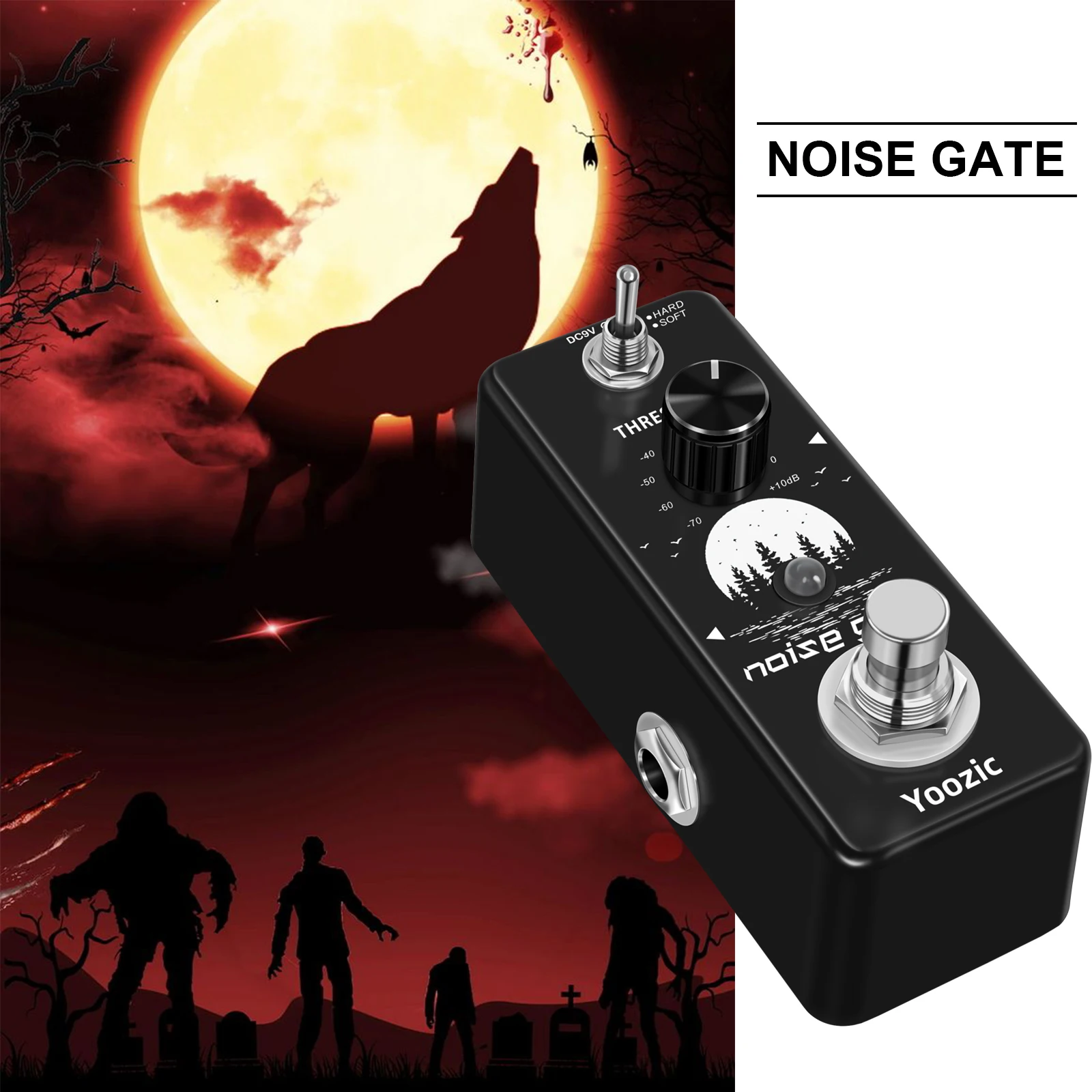 Yoozic Noise Gate Effect Pedal For Electric Guitar &Bass Ture Bypass Under Lowest Price&Highest Quality To Provide Clear Sound