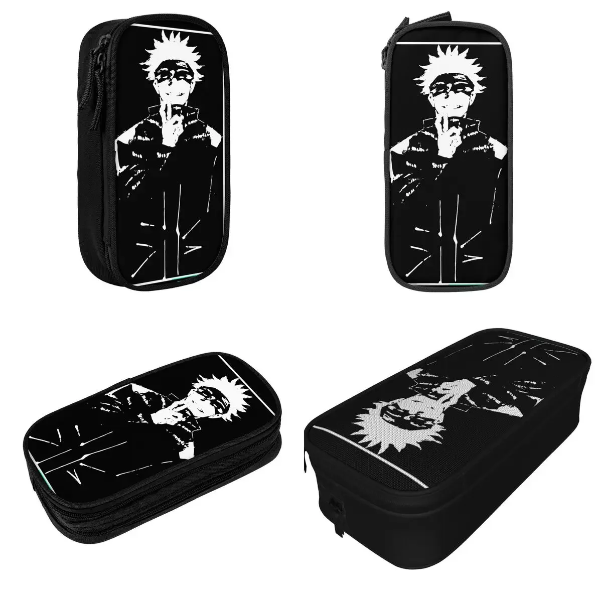 Lovely Satoru Gojo Jujutsu Kaisen Pencil Case Sorcery Fight Pencil Pouch Pen Box Big Capacity Bags School Cosmetic Stationery