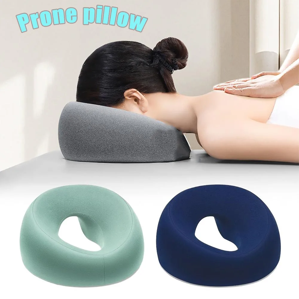

Beauty Salon Memory Foam Face Pillow Hole Face Cradle Massage Table Spa Adjustable Facial Pillow Cover Professional Accessories