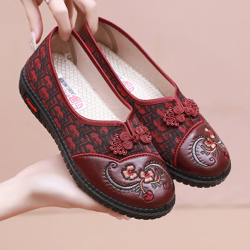 Women Vintage Flats Shoes 2023 New Summer Loafers Non-slip Comfortable Female Casual Shoes Ladies Moccasins Soft Sole Mom Shoes