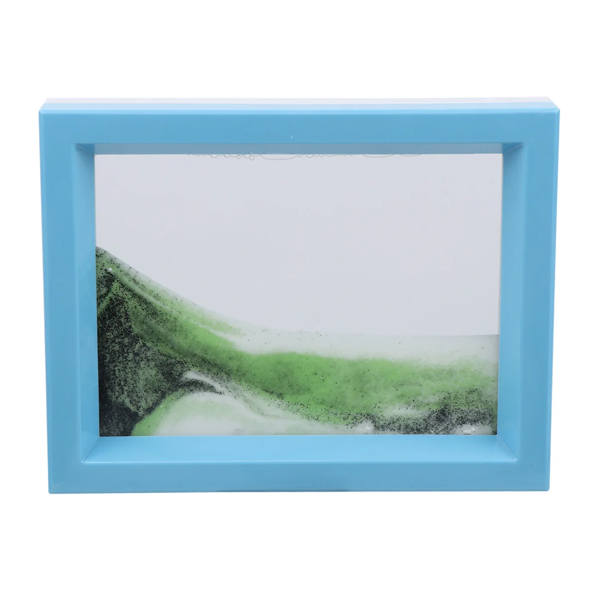 Peinture de sable mouvant 3D, 1 pièce, décor de bureau à domicile, noir, blanc, vert, dessin de sable, Table de bureau, bibliothèque, rebord de fenêtre, cadeau relaxant pour la vie