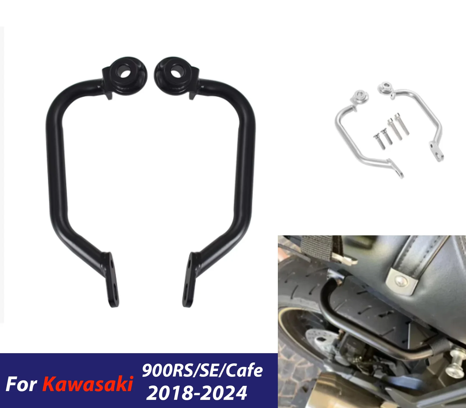 Motorcycle Rear Grab Handle Bars Seat Pillion Passenger Hand Rail Accessories For Kawasaki Z 900RS SE Cafe ABS 2018-2024 Z 900RS