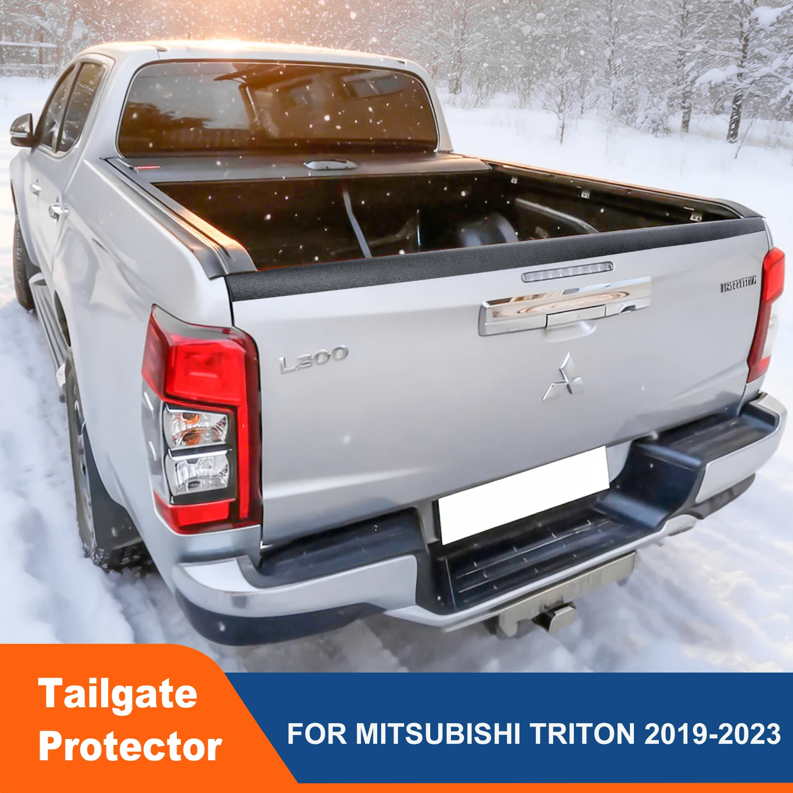 Tailgate Cover Trim Rear Gate Protector For Mitsubishi Triton L200 2019 2020 2021 2022 2023 Series 6 MR Auto Part Car Styling