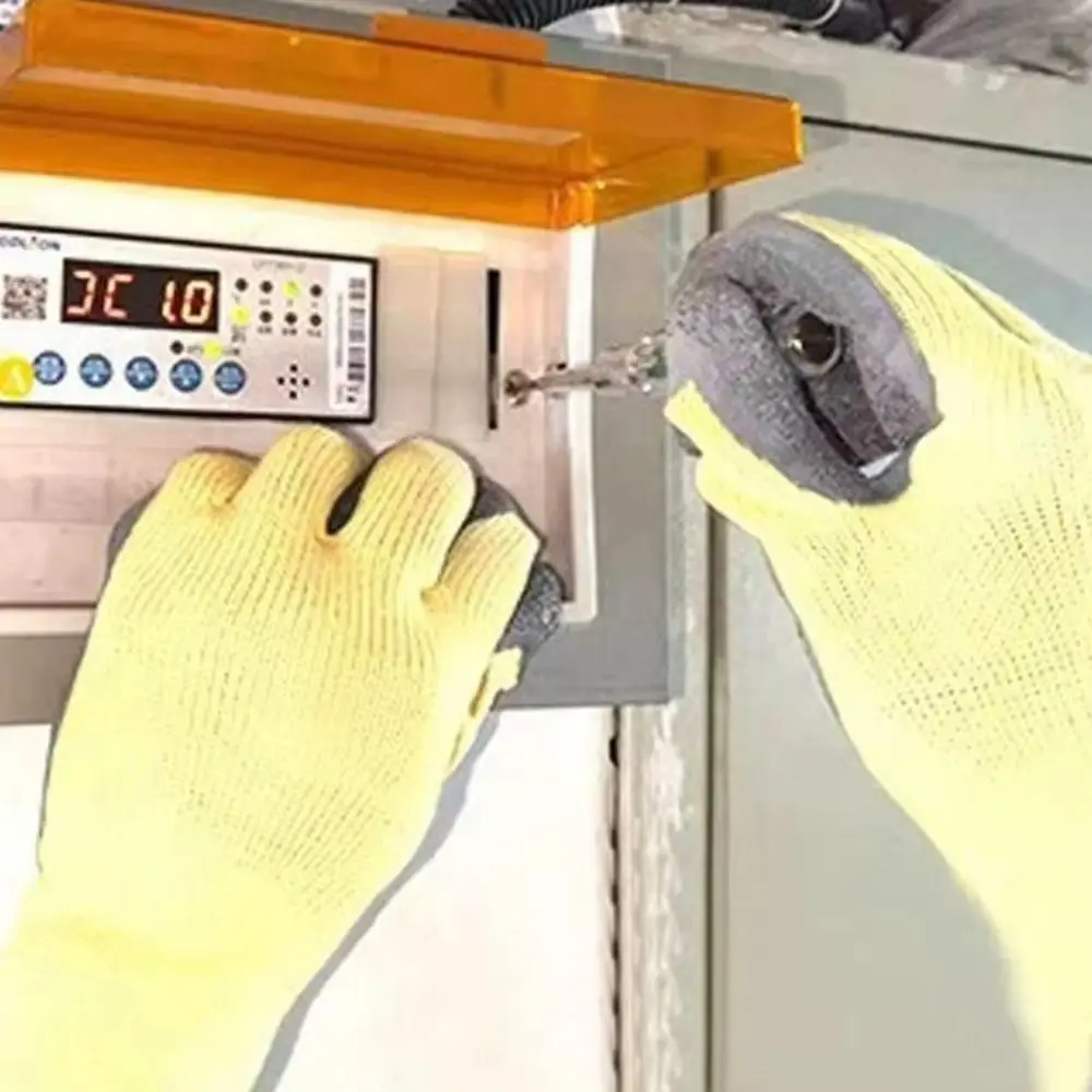 Durable 400v Rubber Insulating Gloves Wear-resistant Non-slip Safety Protective Gloves Anti-Electrical Mittens