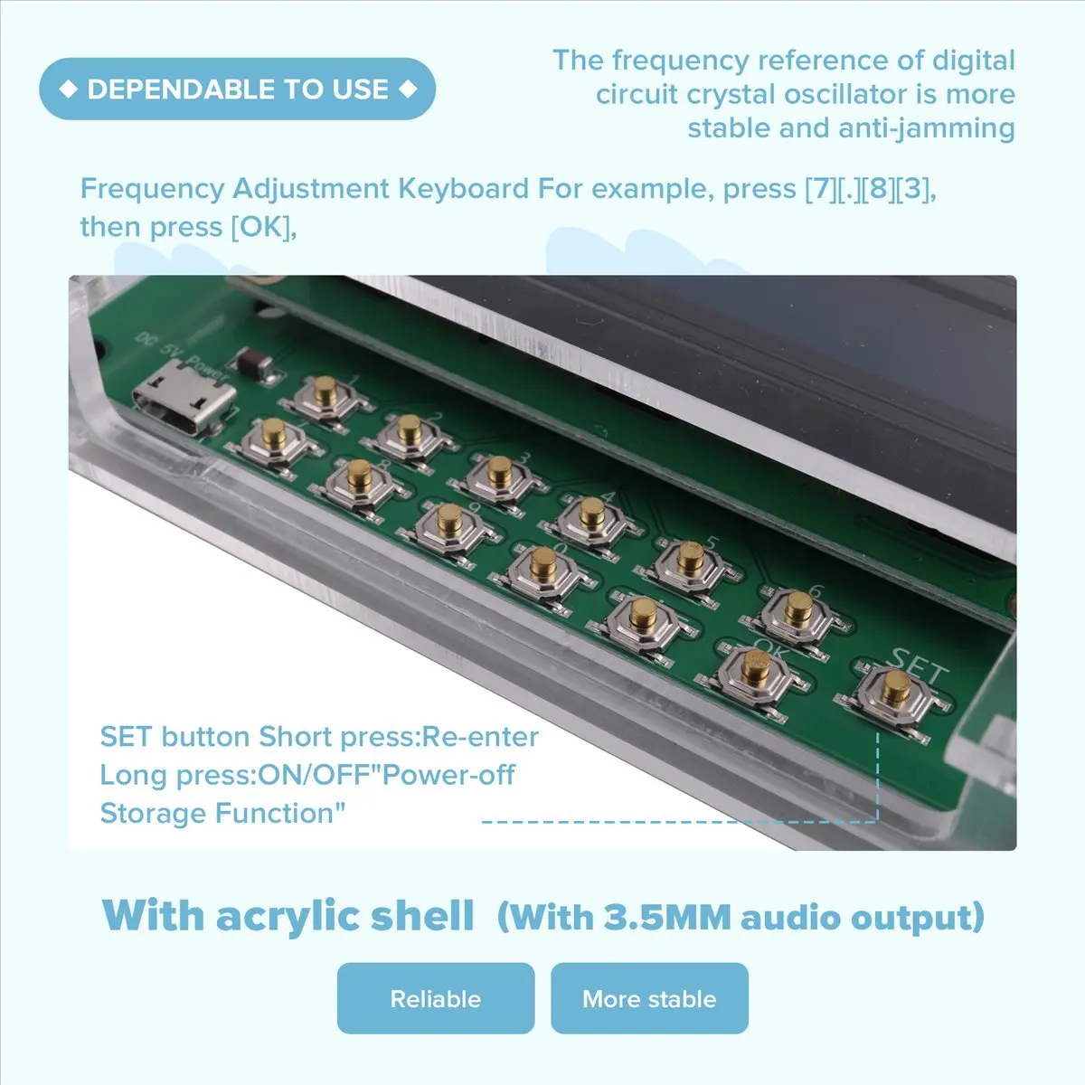2026 + 0.1Hz-30000Hz Resonance Pulse Sine Wave Generator Audio Frequency Saved When Power OFF