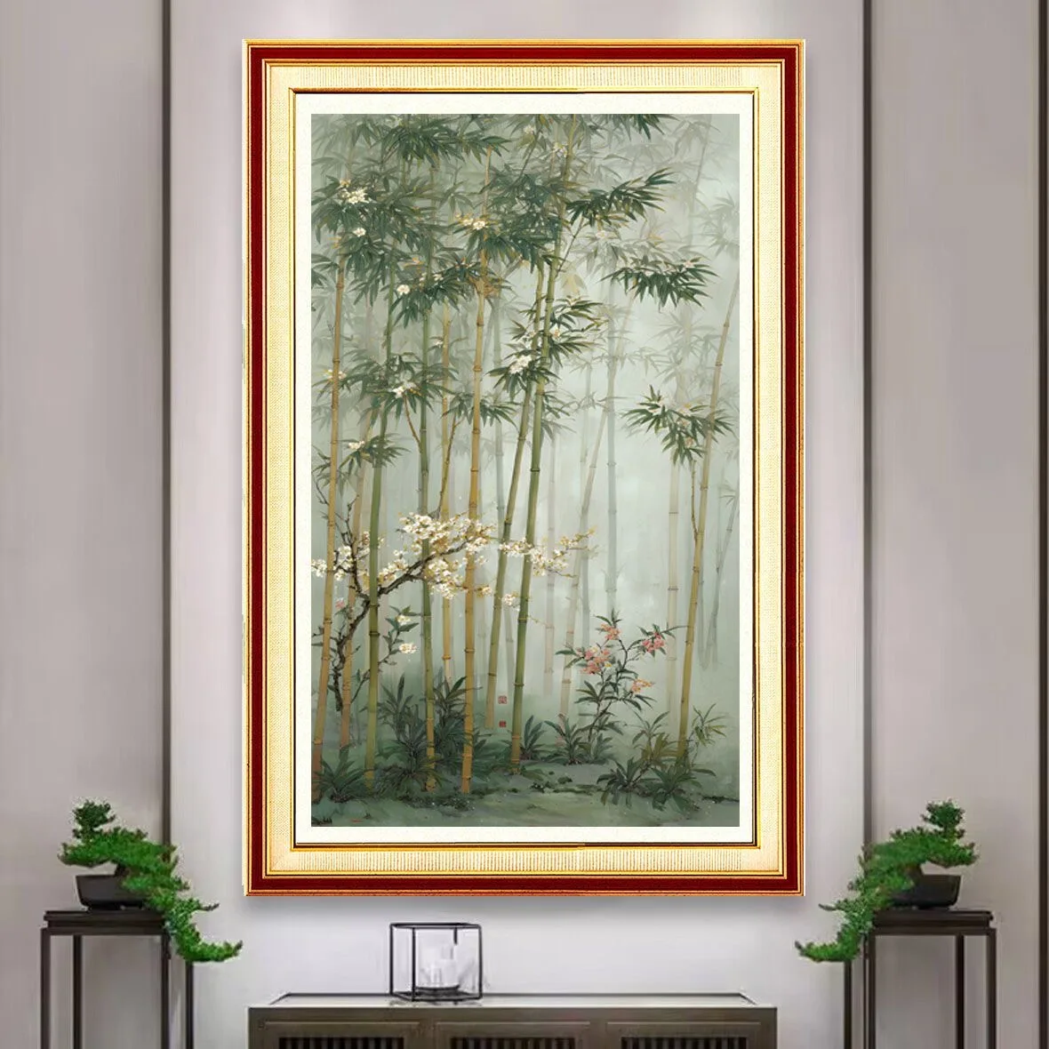 DIY Cross Stitch Embroidery Kit Masterpiece Needlework Bamboo Tree Print Pattern Wall Home Decor Handwork Gift