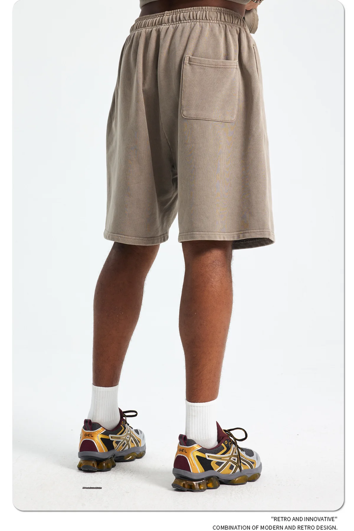 Summer 2024 New Men's Casual Shorts Retro Hip Hop Washed Bleached Tie-Dye Cotton 420GSM Athletic Streetwear Sportswear Quick Dry